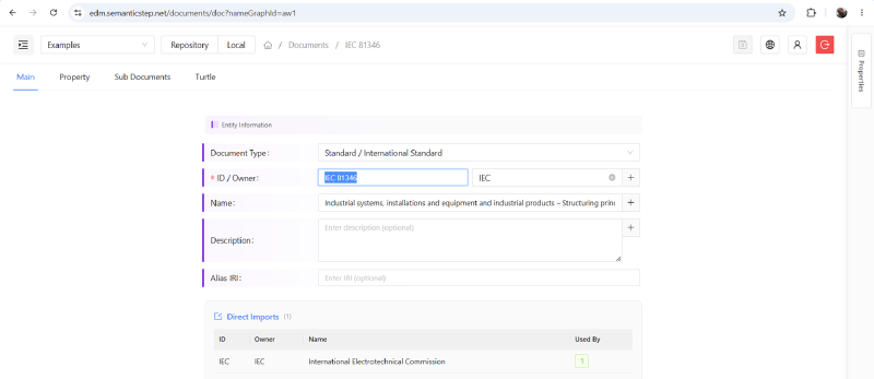 Document &ndash; provided Examples